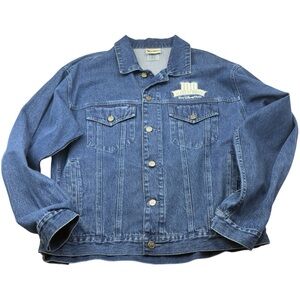 Disney Mickey Mouse 100 Years of Magic Denim Jacket Men’s‎ M Blue Vintage